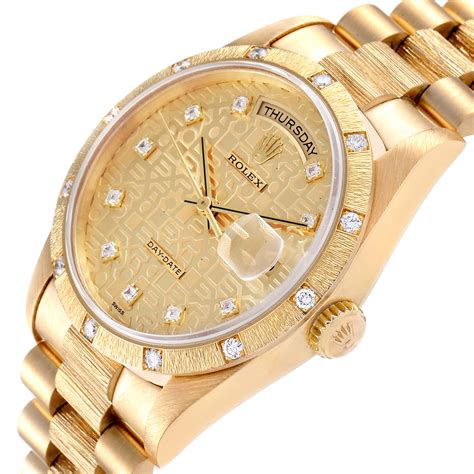 rolex day-date president yellow gold watch|Rolex presidential 18k solid gold.